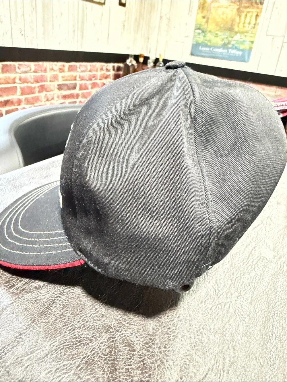 Vintage Marines Black Baseball Cap with Embroidered Emblem